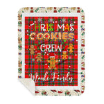 Personalized Gift Tartan Plaid Blanket Clan Maule With Christmas Cookie Baking Crew Christmas Gift Sherpa Blanket, tartan sherpa blanket,buffalo plaid sherpa blanket,christmas sherpa blanket,Christmas Throw Blanket,green plaid sherpa blanket,green sherpa blanket