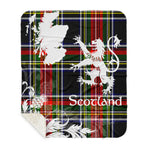 Sherpa Blanket - Tartan Blanket Thistle and Lion Scottish Clan Francis Plaid Blanket, plaid sherpa blanket queen,purple sherpa blanket,queen sherpa blanket,queen size sherpa blanket,red sherpa blanket,scottish tartan blankets,sherpa blanket,sherpa christmas blanket