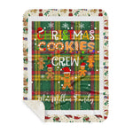 Personalized Gift Tartan Plaid Blanket Clan MacMillan Ancient With Christmas Cookie Baking Crew Christmas Gift Sherpa Blanket, tartan sherpa blanket,buffalo plaid sherpa blanket,christmas sherpa blanket,Christmas Throw Blanket,green plaid sherpa blanket,green sherpa blanket