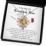 Sunflower Pendant Necklace - Mom Necklace Gift, To My Girlfriend's Mom Neckalce, Gift For Girlfriend's Mom, Mother Of The Bride