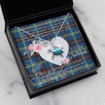 Sea Turtle Necklace Gift for My Beautiful Girlfriend Valentines Necklace Clan Grewar Tartan Blue Turtle Necklace