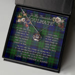 To My Beautiful Soulmate Necklace In Your Eyes I Have Found My Home Clan Campbell Tartan Crown Pendant Necklace