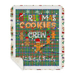 Personalized Gift Tartan Plaid Blanket Clan MacKintosh Hunting With Christmas Cookie Baking Crew Christmas Gift Sherpa Blanket, tartan sherpa blanket,buffalo plaid sherpa blanket,christmas sherpa blanket,Christmas Throw Blanket,green plaid sherpa blanket,green sherpa blanket