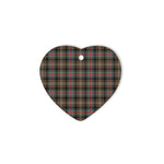 Sutherland Weathered Tartan Heart Ornaments, Christmas Tree Ornament, Plaid Christmas Ornaments, Ceramic Heart Christmas Tree Decoration, Christmas Ornament, Plaid Ornament, Tartan Ornament, Buffalo Plaid Ornament