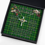 To My Beautiful Soulmate Necklace In Your Eyes I Have Found My Home Clan MacArthur Tartan Cross Dancing Necklace