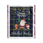 Personalized Gift Tartan Plaid Blanket Clan Arbuthnot With Funny Santa Snowman Reindeer Merry Christmas Fleece Blanket, Home Living Room, Plaid Blanket, Tartan Blanket, Scottish Blanket, Buffalo fleece blanket, Christmas Blanket