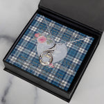 Rising Phoenix Necklace - Valentine Necklace Clan Muirhead Blue Tartan Gift for Girlfriend, Gift for My Wife Rising Phoenix Necklace