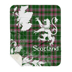 Sherpa Blanket - Tartan Blanket Thistle and Lion Scottish Clan Gray Plaid Blanket, plaid sherpa blanket queen,purple sherpa blanket,queen sherpa blanket,queen size sherpa blanket,red sherpa blanket,scottish tartan blankets,sherpa blanket,sherpa christmas blanket