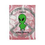 Scotstee Shop - Scotstee Shop Blanket Alien - I Need Space Children Peace Hippie Fleece Blanket