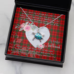 Sea Turtle Necklace Gift for My Beautiful Girlfriend Valentines Necklace Clan Grant Tartan Blue Turtle Necklace