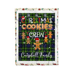 Personalized Gift Tartan Plaid Blanket Clan Campbell Of Breadalbane Modern With Christmas Cookie Baking Crew Christmas Gift Blanket, Plaid Blanket, Christmas Fleece Blanket, Christmas Blanket, Tartan Blanket, Scottish Blanket, Scotland Blanket, Family Name Blanket, Custom Blanket, Personalized Blanket