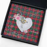 Gift For My Beautiful Girlfriend Necklace Valentine Necklace Clan Haig Tartan Cross Dancing Necklace Scottish Tartan Jewelry