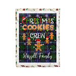 Personalized Gift Tartan Plaid Blanket Clan Russell With Christmas Cookie Baking Crew Christmas Gift Blanket, Plaid Blanket, Christmas Fleece Blanket, Christmas Blanket, Tartan Blanket, Scottish Blanket, Scotland Blanket, Family Name Blanket, Custom Blanket, Personalized Blanket