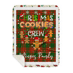 Personalized Gift Tartan Plaid Blanket Clan Menzies With Christmas Cookie Baking Crew Christmas Gift Sherpa Blanket, tartan sherpa blanket,buffalo plaid sherpa blanket,christmas sherpa blanket,Christmas Throw Blanket,green plaid sherpa blanket,green sherpa blanket