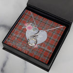 Rising Phoenix Necklace - Valentine Necklace Clan Robertson Weathered Tartan Gift for Girlfriend, Gift for My Wife Rising Phoenix Necklace
