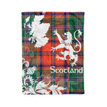 Scotstee Shop Tartan Plaid Fleece Blankets Thistle and Lion Scottish Clan Stewart of Appin Ancient Plaid Blanket