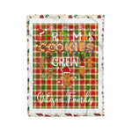 Personalized Gift Tartan Plaid Blanket Clan Gibson With Christmas Cookie Baking Crew Christmas Gift Blanket, Plaid Blanket, Christmas Fleece Blanket, Christmas Blanket, Tartan Blanket, Scottish Blanket, Scotland Blanket, Family Name Blanket, Custom Blanket, Personalized Blanket