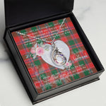 Rising Phoenix Necklace - Valentine Necklace Clan Dalzell Tartan Gift for Girlfriend, Gift for My Wife Rising Phoenix Necklace