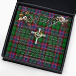 To My Beautiful Soulmate Necklace In Your Eyes I Have Found My Home Clan McGeachie Tartan Cross Dancing Necklace