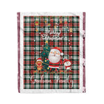 Personalized Gift Tartan Plaid Blanket Clan Graham With Funny Santa Snowman Reindeer Merry Christmas Fleece Blanket, Christmas Blanket, Plaid Blanket, Tartan Blanket,Scottish Blanket