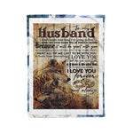Scotstee Shop - Personalized Gift Letter For Husband Couple Wolf Gift To Husband Perfect Gift For Boy Fleece Blanket