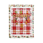 Fleece Blanket - Personalized Gift Tartan Plaid Blanket Clan MenZies Red With Christmas Cookie Baking Crew Christmas Gift Fleece Blanket