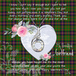 Rising Phoenix Necklace - Valentine Necklace Clan Cochrane Hunting Tartan Gift for Girlfriend, Gift for My Wife Rising Phoenix Necklace