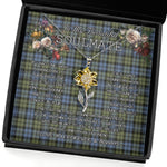 To My Beautiful Soulmate Sunflower Necklace In Your Eyes I Have Found My Home Clan Campbell Faded Tartan Jewelry For Girlfriend, Tartan Sunflower Pendant Necklace, Scottish Tartan Jewelry, valentine necklace, necklace girlfriend, necklace for wife, cute necklaces for girlfriend, jewelry for girlfriend, to my soulmate necklace, to my future wife necklace