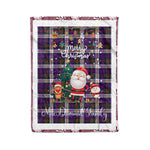 Personalized Gift Tartan Plaid Blanket Clan MacDiarmid With Funny Santa Snowman Reindeer Merry Christmas Fleece Blanket, Home Living Room, Plaid Blanket, Tartan Blanket, Scottish Blanket, Buffalo fleece blanket, Christmas Blanket