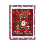 Personalized Gift Tartan Plaid Blanket Clan Matheson With Funny Santa Snowman Reindeer Merry Christmas Fleece Blanket, Home Living Room, Plaid Blanket, Tartan Blanket, Scottish Blanket, Buffalo fleece blanket, Christmas Blanket
