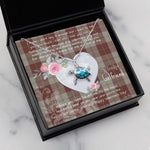 Sea Turtle Necklace Gift for My Beautiful Girlfriend Valentines Necklace Clan Cunningham Burgundy Tartan Blue Turtle Necklace