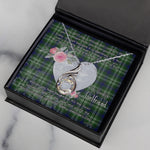 Rising Phoenix Necklace - Valentine Necklace Clan Spottiswood Tartan Gift for Girlfriend, Gift for My Wife Rising Phoenix Necklace