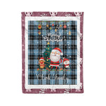 Personalized Gift Tartan Plaid Blanket Clan Clark With Funny Santa Snowman Reindeer Merry Christmas Fleece Blanket, Home Living Room, Plaid Blanket, Tartan Blanket, Scottish Blanket, Buffalo fleece blanket, Christmas Blanket