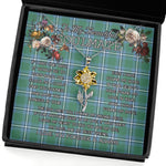 To My Beautiful Soulmate Sunflower Necklace In Your Eyes I Have Found My Home Clan Irvine Tartan Jewelry For Girlfriend, Tartan Sunflower Pendant Necklace, Scottish Tartan Jewelry, valentine necklace, necklace girlfriend, necklace for wife, cute necklaces for girlfriend, jewelry for girlfriend, to my soulmate necklace, to my future wife necklace