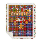Personalized Gift Tartan Plaid Blanket Clan Dalrymple Orginal With Christmas Cookie Baking Crew Christmas Gift Sherpa Blanket, tartan sherpa blanket,buffalo plaid sherpa blanket,christmas sherpa blanket,Christmas Throw Blanket,green plaid sherpa blanket,green sherpa blanket