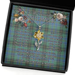 To My Beautiful Soulmate Sunflower Necklace In Your Eyes I Have Found My Home Clan MacInnes Ancient Tartan Jewelry For Girlfriend, Tartan Sunflower Pendant Necklace, Scottish Tartan Jewelry, valentine necklace, necklace girlfriend, necklace for wife, cute necklaces for girlfriend, jewelry for girlfriend, to my soulmate necklace, to my future wife necklace