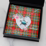 Sea Turtle Necklace Gift for My Beautiful Girlfriend Valentines Necklace Clan Chattan Modern Tartan Blue Turtle Necklace