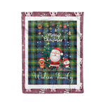 Personalized Gift Tartan Plaid Blanket Clan Watson Ancient With Funny Santa Snowman Reindeer Merry Christmas Fleece Blanket, Home Living Room, Plaid Blanket, Tartan Blanket, Scottish Blanket, Buffalo fleece blanket, Christmas Blanket