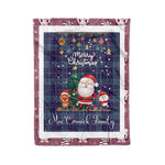 Personalized Gift Tartan Plaid Blanket Clan MacCormick With Funny Santa Snowman Reindeer Merry Christmas Fleece Blanket, Home Living Room, Plaid Blanket, Tartan Blanket, Scottish Blanket, Buffalo fleece blanket, Christmas Blanket-Recovered