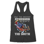 The South Fishing Greatest Fisherman American Flag Southern Women's Tank Top - Scotstee Shop
