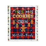 Personalized Gift Tartan Plaid Blanket Clan MacLachlan With Christmas Cookie Baking Crew Christmas Gift Blanket, Plaid Blanket, Christmas Fleece Blanket, Christmas Blanket, Tartan Blanket, Scottish Blanket, Scotland Blanket, Family Name Blanket, Custom Blanket, Personalized Blanket