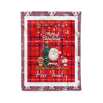 Personalized Gift Tartan Plaid Blanket Clan Rose With Funny Santa Snowman Reindeer Merry Christmas Fleece Blanket, Home Living Room, Plaid Blanket, Tartan Blanket, Scottish Blanket, Buffalo fleece blanket, Christmas Blanket