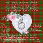 Rising Phoenix Necklace - Valentine Necklace Clan Cumming Modern Tartan Gift for Girlfriend, Gift for My Wife Rising Phoenix Necklace