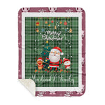 Personalized Gift Tartan Plaid Blanket Clan MacDonald Lord Of The Isles With Funny Santa Snowman Reindeer Merry Christmas Gift Sherpa Blanket, blue plaid sherpa blanket,blue tartan sherpa blanket,Buchan,buffalo plaid sherpa blanket,christmas sherpa blanket,Christmas Throw Blanket-Recovered