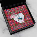 Sea Turtle Necklace Gift for My Beautiful Girlfriend Valentines Necklace Clan MacRae Tartan Blue Turtle Necklace