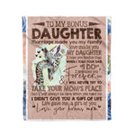 Scotstee Shop - Fleece Blanket - Gift For Bonus Daughter, To My Bonus Daughter Mother Day Gifts Fleece Blanket