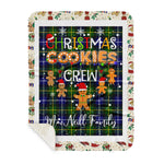 Personalized Gift Tartan Plaid Blanket Clan MacNeill Of Barra With Christmas Cookie Baking Crew Christmas Gift Sherpa Blanket, tartan sherpa blanket,buffalo plaid sherpa blanket,christmas sherpa blanket,Christmas Throw Blanket,green plaid sherpa blanket,green sherpa blanket