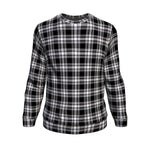 Scotstee Shop Tartan Plaid Sweatshirt, plaid sweatshirt, christmas sweatshirt, christmas sweatshirt womens, mens christmas sweatshirt, buffalo plaid sweatshirt,Clan Menzies Black & White Modern Sweatshirt