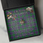 To My Beautiful Soulmate Necklace In Your Eyes I Have Found My Home Clan Hunter of Peeblesshire Tartan Crown Pendant Necklace