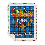 Personalized Gift Tartan Plaid Blanket Clan Ramsay Ancient With Christmas Cookie Baking Crew Christmas Gift Sherpa Blanket, tartan sherpa blanket,buffalo plaid sherpa blanket,christmas sherpa blanket,Christmas Throw Blanket,green plaid sherpa blanket,green sherpa blanket